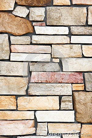 A stone block wall Stock Photo