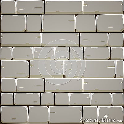 Stone Block Wall Vector Illustration