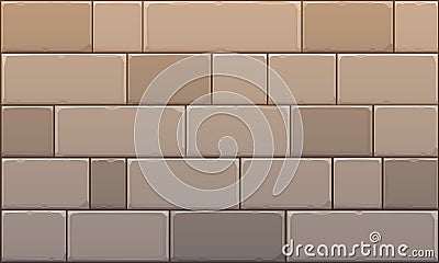 Stone Block Wall Vector Illustration