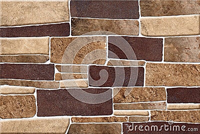Stone blocks decorative mosaic shape shameless Pattern in wall background Stock Photo