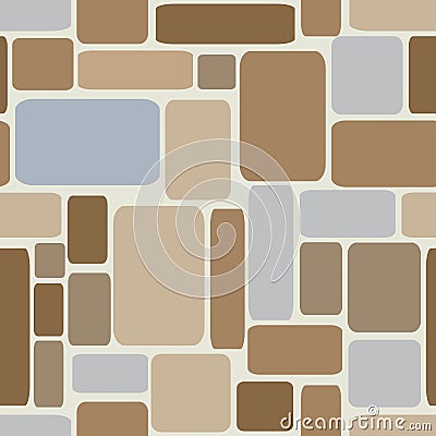 Stone bricks. Seamless vector illustration Vector Illustration