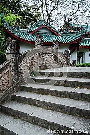 Stone bridge with dragon sculpture,China Stock Photo