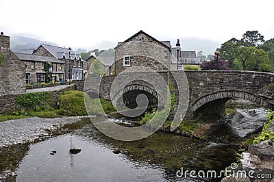 Beddgelert bridge in Snowdonia, Wales Editorial Stock Photo