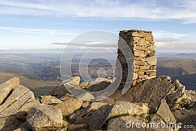 Stone built Trig Point Stock Photo