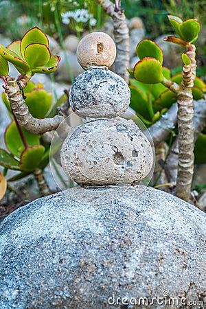 Stone cairns Stock Photo