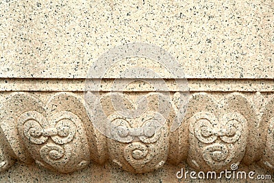 Stone carved pattern Stock Photo