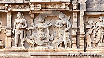 Stone carving bas relief sculptures on Adinath Jain Temple, famous indian tourist site Khajuraho, Madhya Pradesh, India, AI Stock Photo