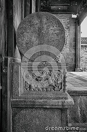 The stone carving of column base Stock Photo