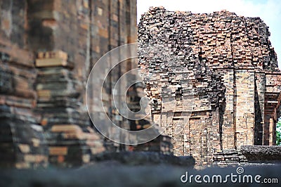 Stone castle in isan of thailand is the architecture culture old Stock Photo