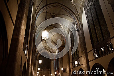 Stone ceiling of Rockefeller chapel Stock Photo