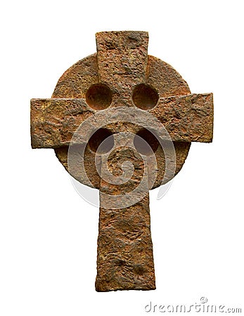 Stone Celtic Cross Stock Photo