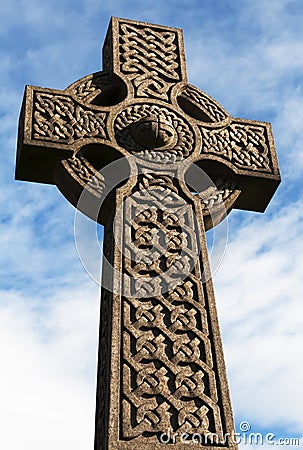 Stone Celtic Cross 4 Stock Photo