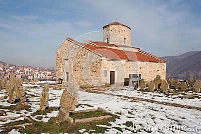 Stone Church with ancient tombs Editorial Stock Photo
