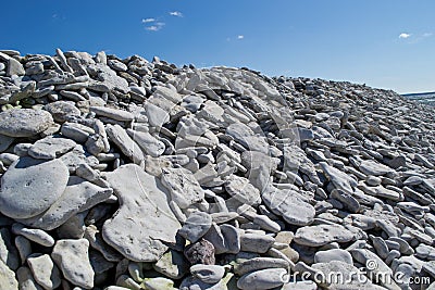 Stone coast at Gotland, Sweden Stock Photo