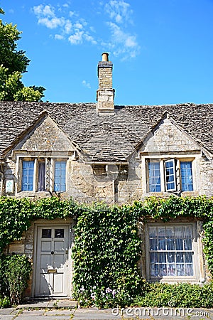 Stone cottage, Burford. Editorial Stock Photo