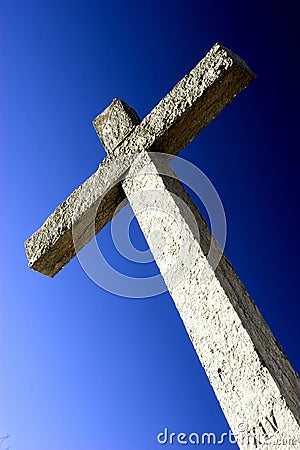 Stone Cross Stock Photo