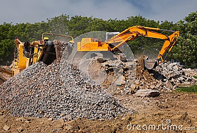 Stone crusher Stock Photo