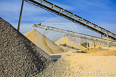 Stone Crusher & Gravel Stock Photo