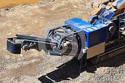 Stone crusher in the quarry Stock Photo