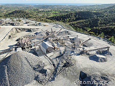 Stone crushing and screening plant Stock Photo