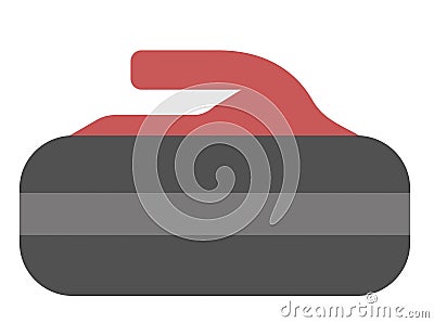 Stone for curling vector cartoon illustration. Vector Illustration