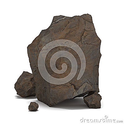 Stone 3d rendering Stock Photo