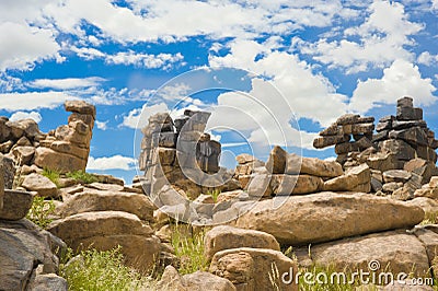 Stone Desert Giants Playground in Namibia Stock Photo