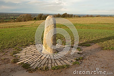 Stone of Destiny at Hill of Tara Stock Photo