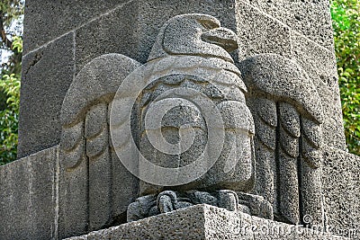 Stone Eagle 1910 Revolution Monument Mexico City Mexico Stock Photo