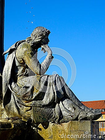 The Frankonia fountain in front of the residence in Wuerzburg / Germany / Bavaria / Franconia Stock Photo
