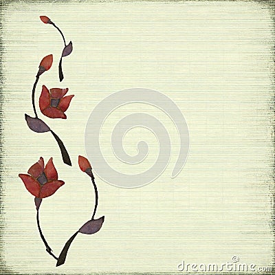 Stone Flower Design Background Stock Photo