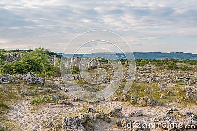 Stone Forest (Pobiti Kamani) in Bulgaria Stock Photo