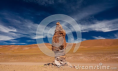 Stone formation, Pacana Monk in Atacama Desert Stock Photo