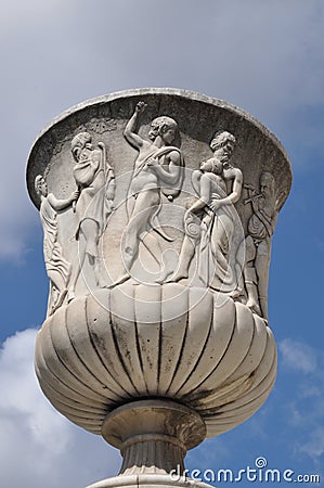 A stone garden vase Stock Photo