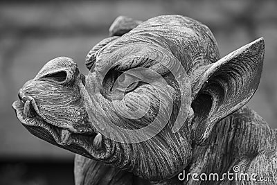 Stone gargoyle head Stock Photo