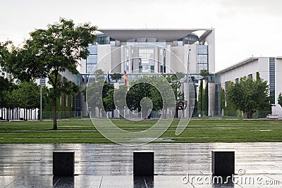 Stone and glass parliament building in Berlin Stock Photo