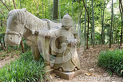 Stone guardian Stock Photo