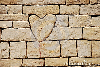 Stone heart Stock Photo