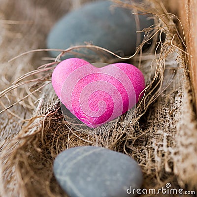 Stone heart Stock Photo