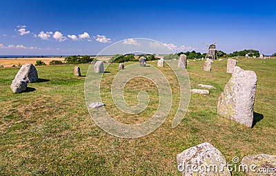 Stone henge on Oland island Stock Photo