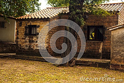Stone house, Cerro Colorado, CÃ³rdoba Argentina Stock Photo