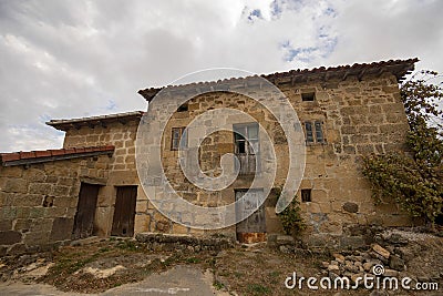 Stone house in the rural village of Repudio Stock Photo