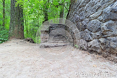 Stone House Steps at Wildwood Trail Stock Photo