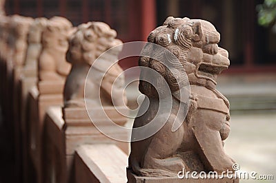 Stone lion Stock Photo