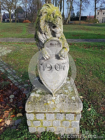 Stone lion Stock Photo