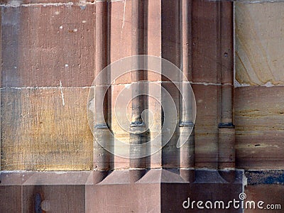 Stone masonry column base Stock Photo