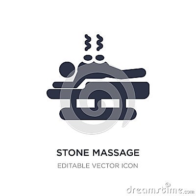 stone massage icon on white background. Simple element illustration from Beauty concept Vector Illustration