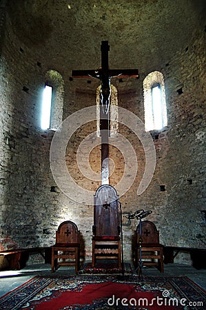 Stone medieval church Stock Photo