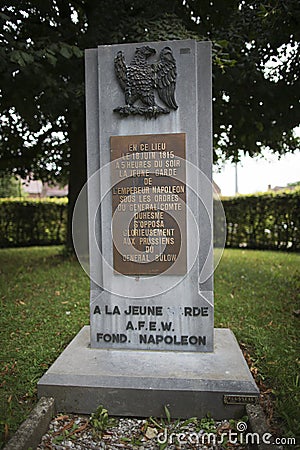 Stone in memory of Napoleon's Young Guard Editorial Stock Photo