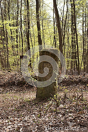 Stone monument on Hinkelsteinweg Stock Photo